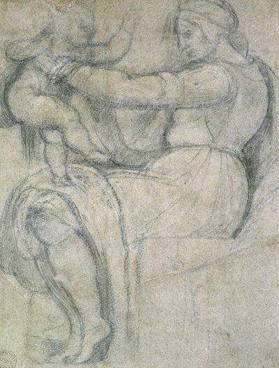 Detail van het Sixtijnse Plafond door Michelangelo Buonarroti